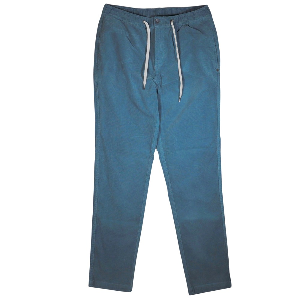 Vuori Optimist Pants Mens Large Teal Blue Corduroy Elastic Waist Drawstring V440